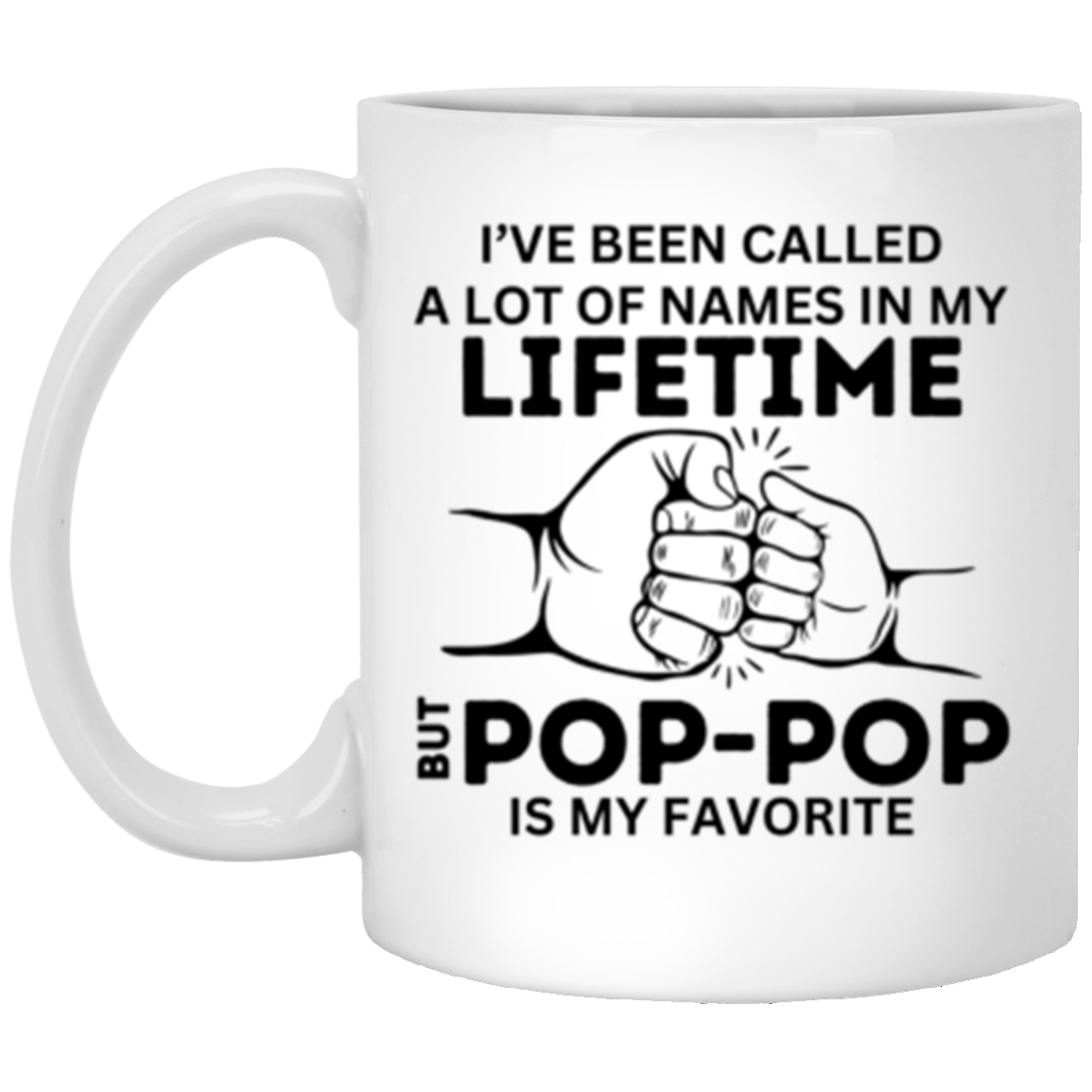 I've Been Called A Lot of Names But 'Grandpa, Abuelo, Papa, Pop-Pop or Tutu Kane' Is My Favorite - 11 & 15 oz White Mug