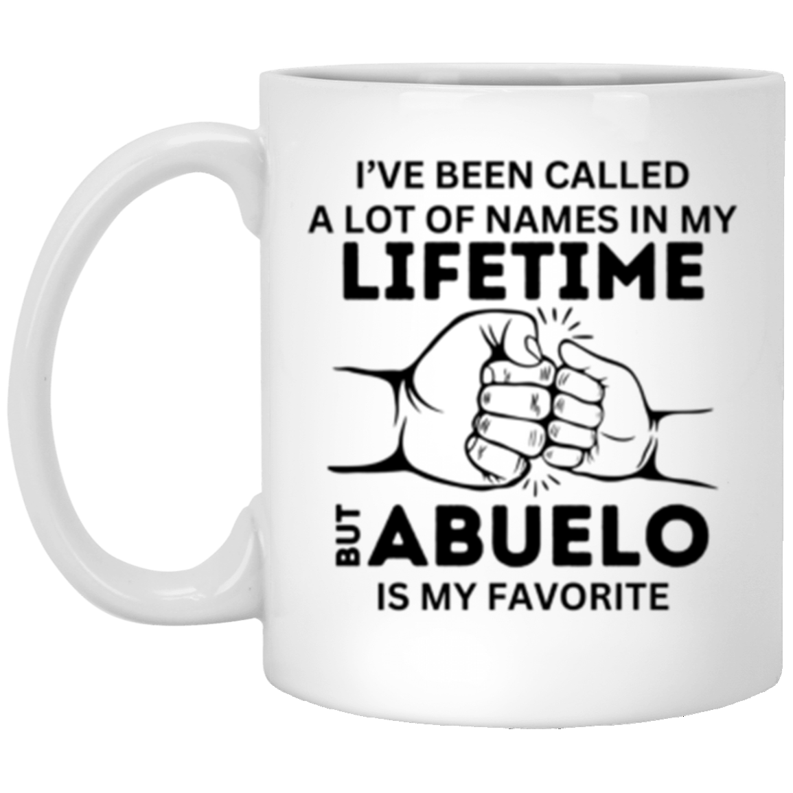 I've Been Called A Lot of Names But 'Grandpa, Abuelo, Papa, Pop-Pop or Tutu Kane' Is My Favorite - 11 & 15 oz White Mug