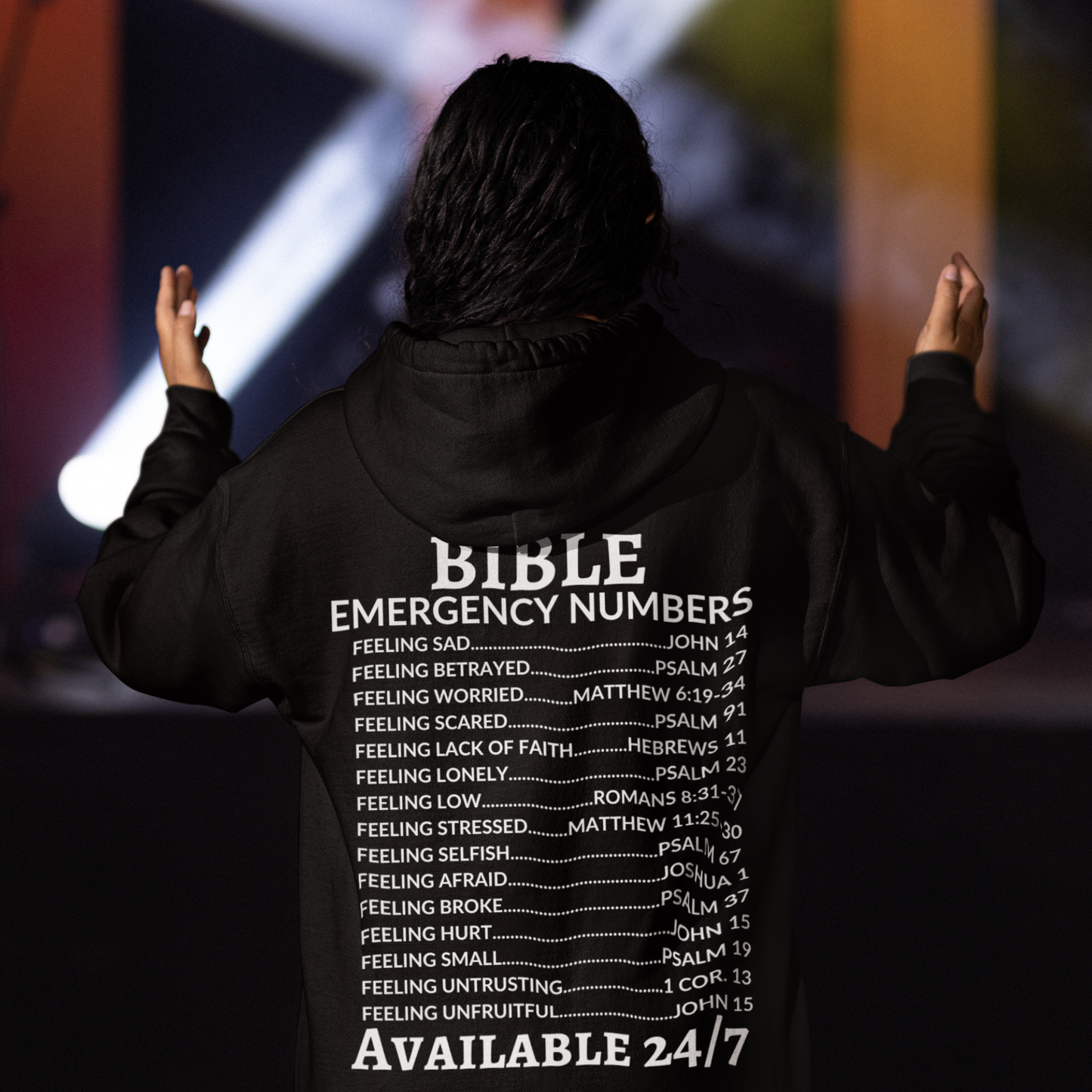 Bible Emergency Numbers Unisex Pullover Hoodie Adult