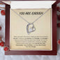 You Are Enough, Gift for Daughter, Gift for Mom, Gift for Wife, Gift for Girlfriend, Gift for Aunt, Gift for Grandma (Forever Love Necklace)