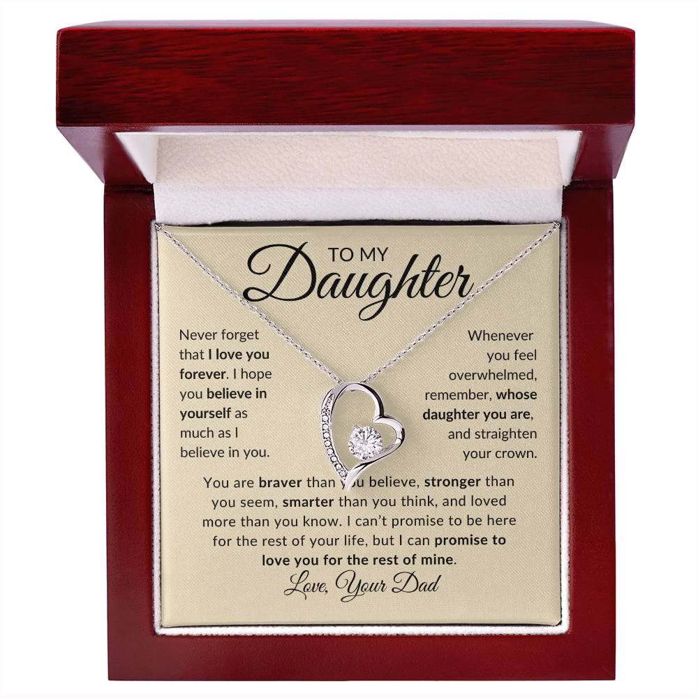 To My Daughter | Love You Forever | Love Your Dad (Forever Love Necklace)