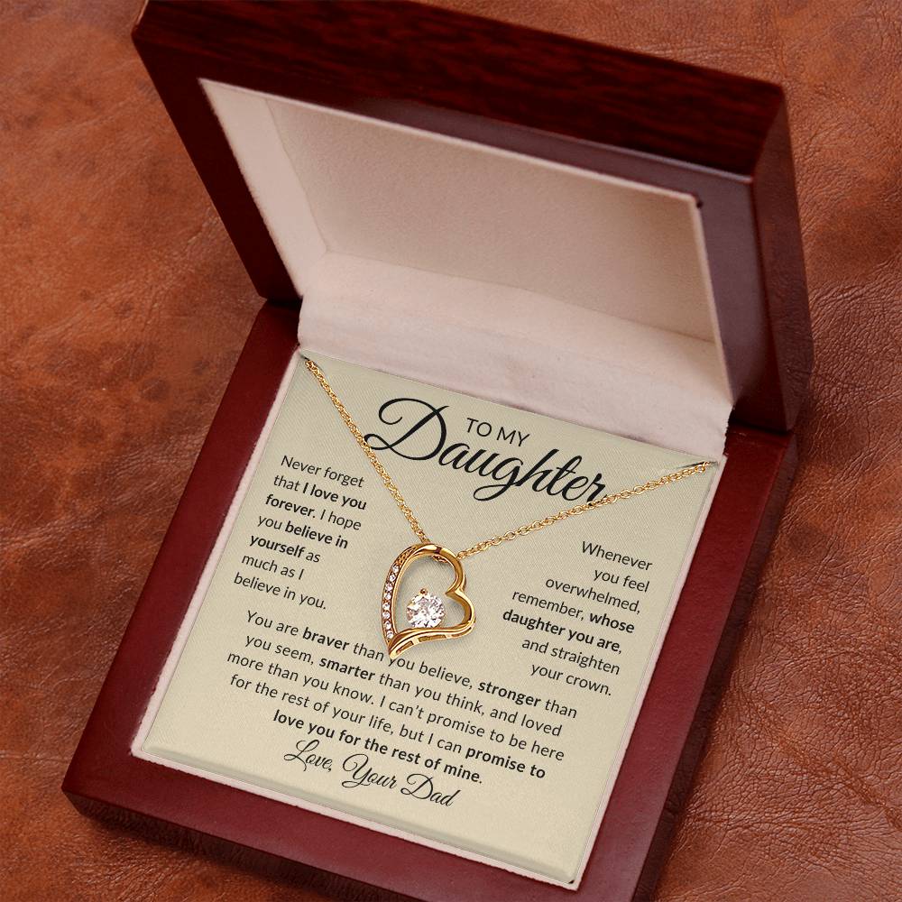 To My Daughter | Love You Forever | Love Your Dad (Forever Love Necklace)
