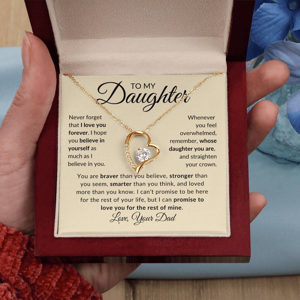 To My Daughter | Love You Forever | Love Your Dad (Forever Love Necklace)