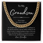 To My Grandson | Be Awesome - Love Grandpa (Cuban Link Chain)