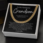 To My Handsome Grandson - I Love You (Cuban Link Chain), Gift for Grandson
