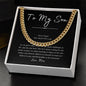 To My Son | Be Awesome - Love Mom (Cuban Link Chain)