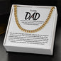 To My Dad, Gift To Dad From Son or Daughter, Gift For Dad, Just Because Gift For Dad, Father's Day Gift, Christian Gift For Dad, (Cuban Link Chain)