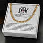 To My Son, Christmas Gift For Son, Just Because For Son, Christian Chain For Son, Christian Jewelry For Son (Cuban Link Chain)