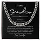 To My Grandson | Be Awesome - Love Grandpa (Cuban Link Chain)