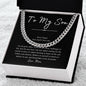 To My Son | Be Awesome - Love Mom (Cuban Link Chain)