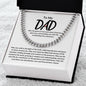 To My Dad, Gift To Dad From Son or Daughter, Gift For Dad, Just Because Gift For Dad, Father's Day Gift, Christian Gift For Dad, (Cuban Link Chain)