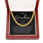 To Our Grandson | Be Awesome - Love Grandma & Grandpa (Cuban Link Chain)