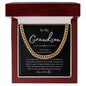 To My Grandson | Be Awesome - Love Grandpa (Cuban Link Chain)