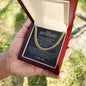 To My Boyfriend - I Love You, Valentine's Day Gift for Boyfriend, Promise Necklace for Him, Boyfriend Birthday Gift, Christmas Gift, Just Because (Cuban Link Chain)