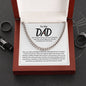 To My Dad, Gift To Dad From Son or Daughter, Gift For Dad, Just Because Gift For Dad, Father's Day Gift, Christian Gift For Dad, (Cuban Link Chain)