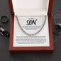To My Son, Christmas Gift For Son, Just Because For Son, Christian Chain For Son, Christian Jewelry For Son (Cuban Link Chain)