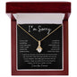 I'm Sorry - Forgive Me - I Love You Forever (Alluring Beauty Necklace), Gift for Girlfriend, Gift for Wife, Gift for Soulmate, Gift for Future Wife