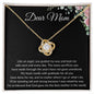 Gift For Mom From Daughter or Son, Mother's Day Necklace, Christmas Gift, Mom Birthday Gift, Mom Necklace, For Mom Just Because (Love Knot Necklace)