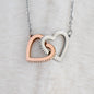 You Are Enough, Gift For Wife, Gift For Daughter, Gift for Mom, Gift for Girlfriend, Gift for Aunt (Interlocking Hearts Necklace)