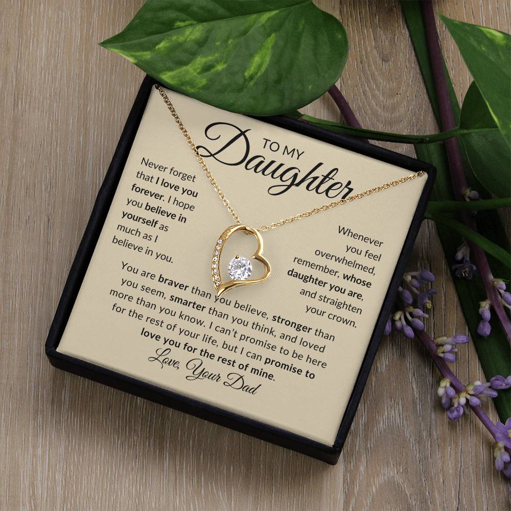 To My Daughter | Love You Forever | Love Your Dad (Forever Love Necklace)