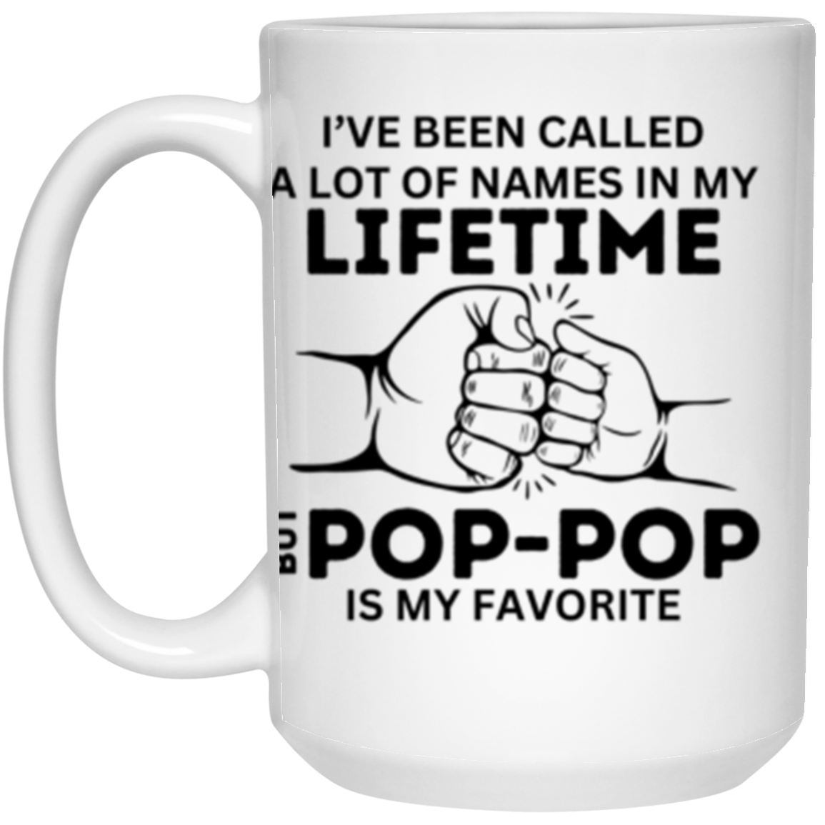 I've Been Called A Lot of Names But 'Grandpa, Abuelo, Papa, Pop-Pop or Tutu Kane' Is My Favorite -  11 & 15 oz White Mug