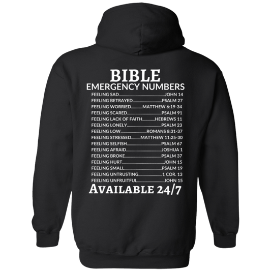 Bible Emergency Numbers Unisex Pullover Hoodie Adult