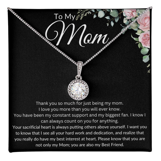 To My Mom From Son or Daughter, Gift for Mom, Just Because Gift For Mom, Mother's Day, Valentine's Day, Necklace For Mom (Eternal Hope Necklace)