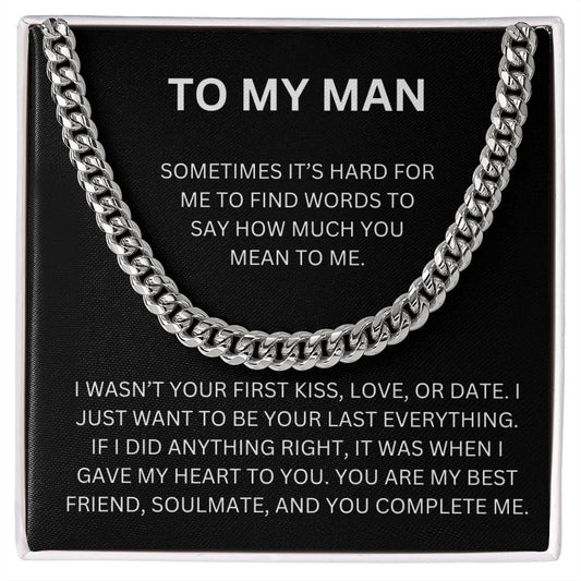 To My Man | You Complete Me (Cuban Link Chain)