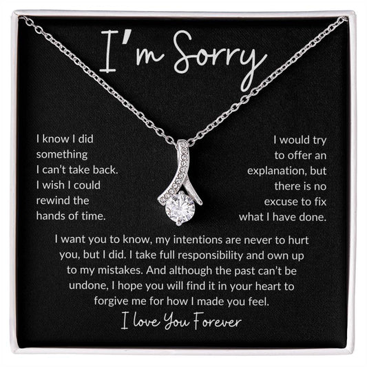 I'm Sorry - Forgive Me - I Love You Forever (Alluring Beauty Necklace), Gift for Girlfriend, Gift for Wife, Gift for Soulmate, Gift for Future Wife