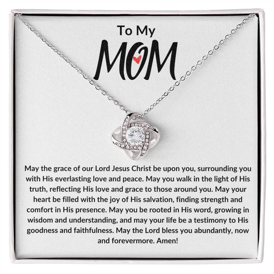 Mother's Day Gift, Gift For Mom From Son or Daughter, Christian Necklace, Just Because For Mom, Christian Jewelry (Love Knot Necklace)