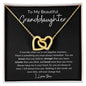 To My Beautiful Granddaughter - I Love You (Interlocking Hearts Necklace), Gift for Granddaughter, Birthday Gift for Granddaughter, Valentine's Day Gift for Granddaughter, Just Because gift for Granddaughter