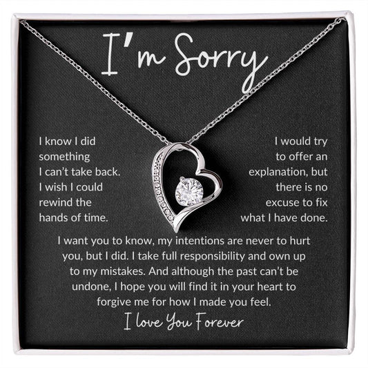 I'm Sorry - Forgive Me (Forever Love Necklace), Gift for Girlfriend, Gift for Wife, Gift for Soulmate