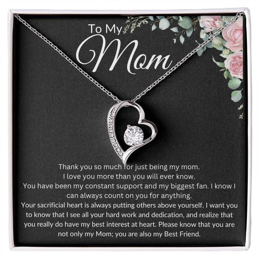 Mother's Day Gift, To My Mom From Son or Daughter, Just Because Gift For Mom, Valentine's Day Gift For Mom, Gift For Mom, To Mom (Forever Love Necklace)